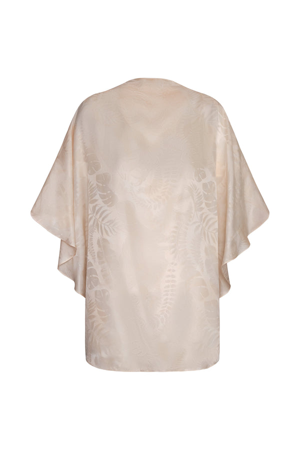 Manzanares Silk Jacquard Blouse / Ivory Rainforest